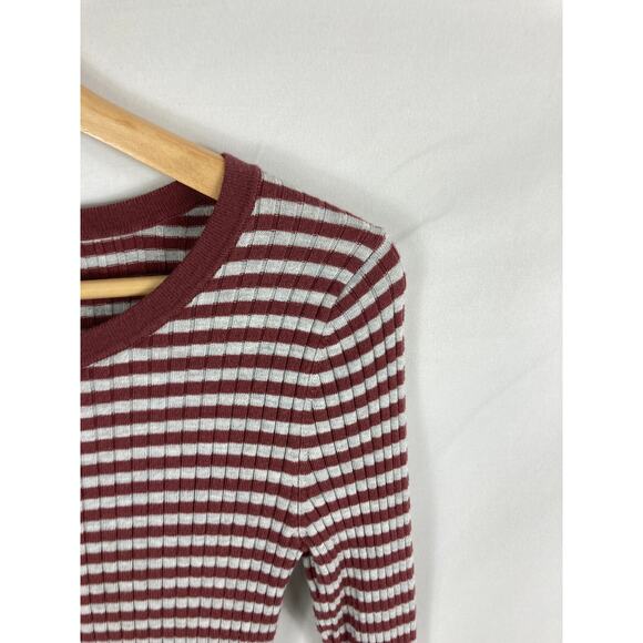 Express Striped Button Front Cropped Top Size XS - Picture 2 of 4